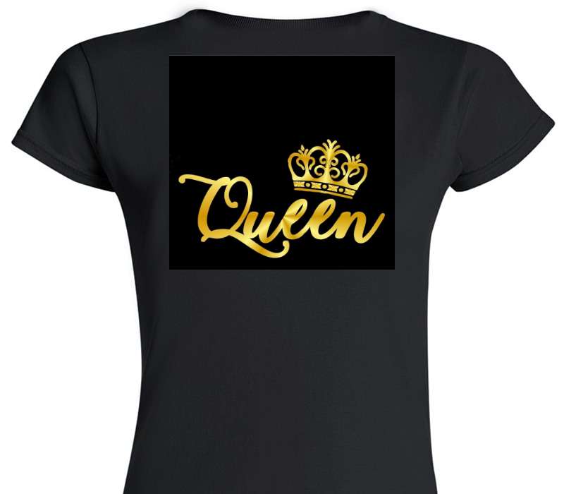 Custom Womens Soft Style 100% Cotton Black T-Shirt