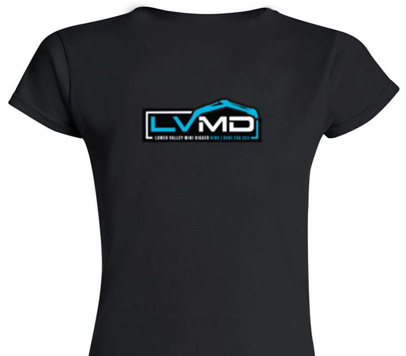 Custom Womens Soft Style 100% Cotton Black T-Shirt