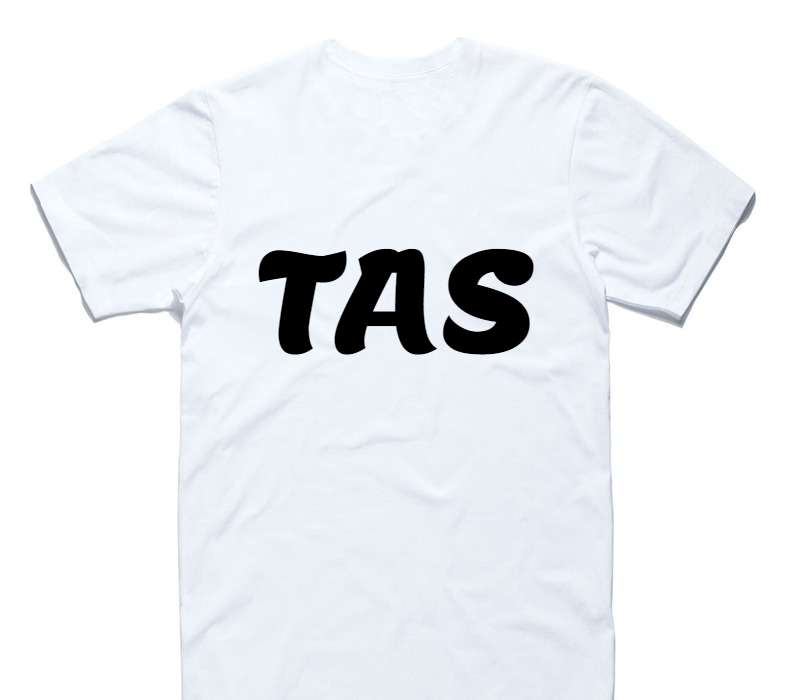 Custom AS Colour 100% Cotton White T-Shirt