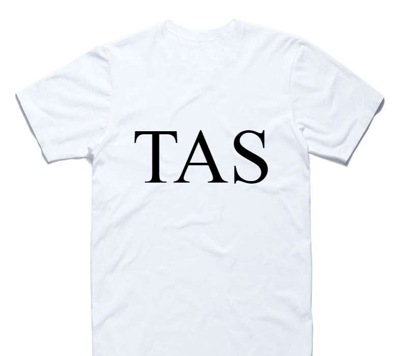 Custom AS Colour 100% Cotton White T-Shirt