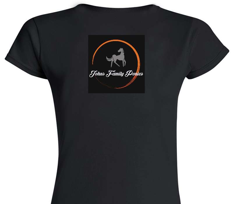 Custom Womens Soft Style 100% Cotton Black T-Shirt