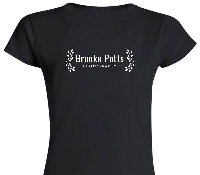 Custom Womens Soft Style 100% Cotton Black T-Shirt