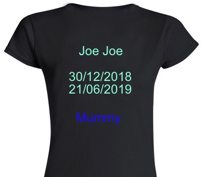 Custom Womens Soft Style 100% Cotton Black T-Shirt