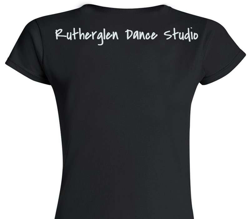 Custom Womens Soft Style 100% Cotton Black T-Shirt