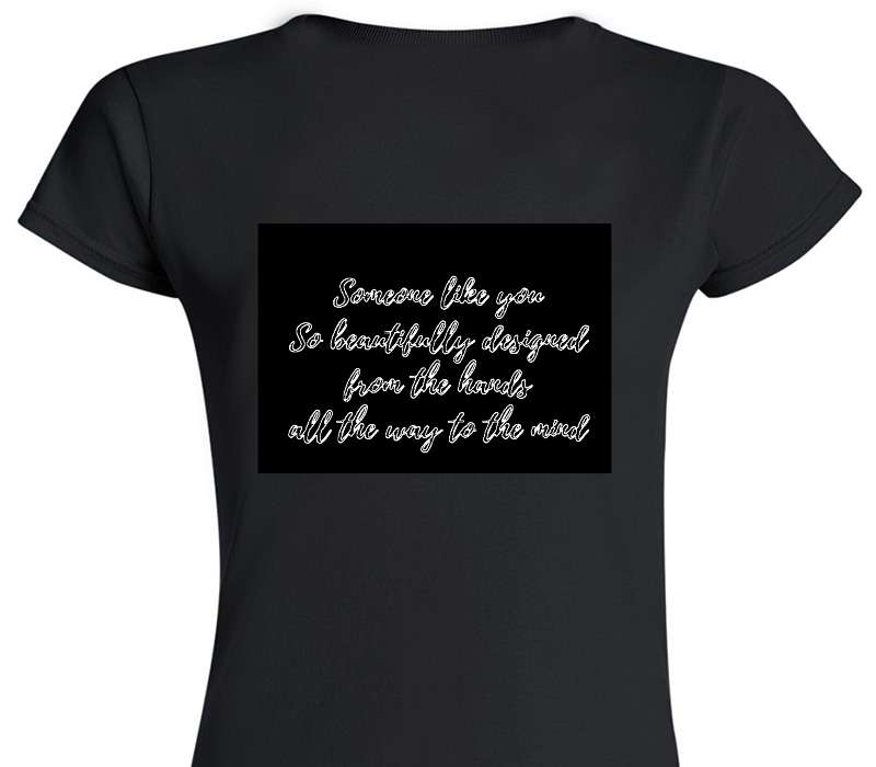 Custom Womens Soft Style 100% Cotton Black T-Shirt