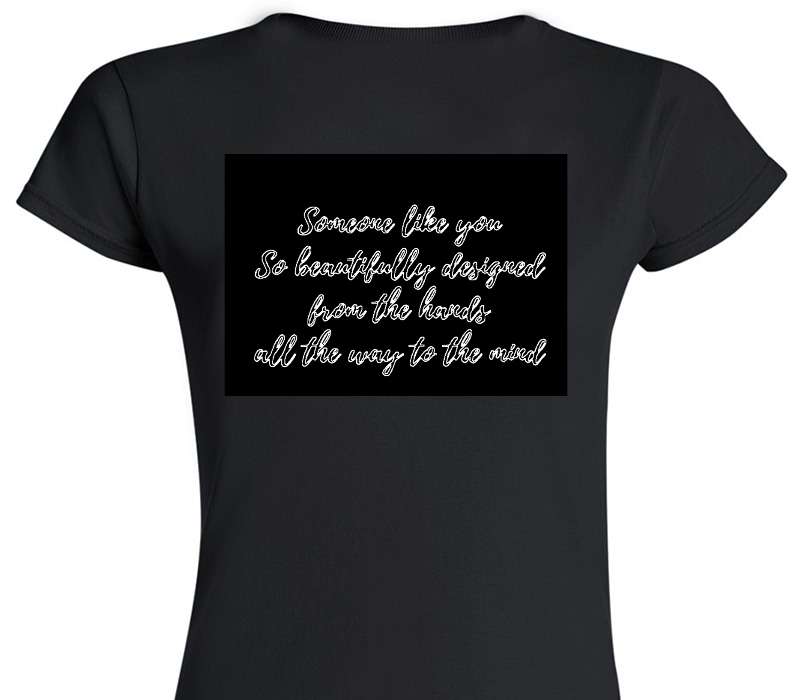 Custom Womens Soft Style 100% Cotton Black T-Shirt