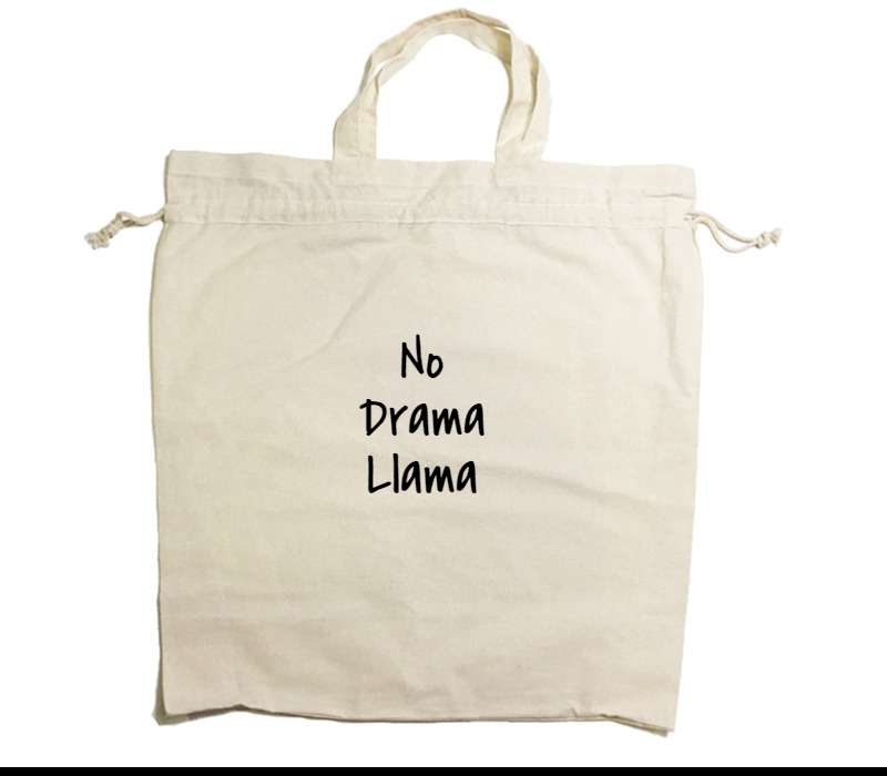Custom Drawstring Tote Bag Cotton Calico