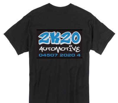 Custom Gildan 100% Cotton Black T-Shirt