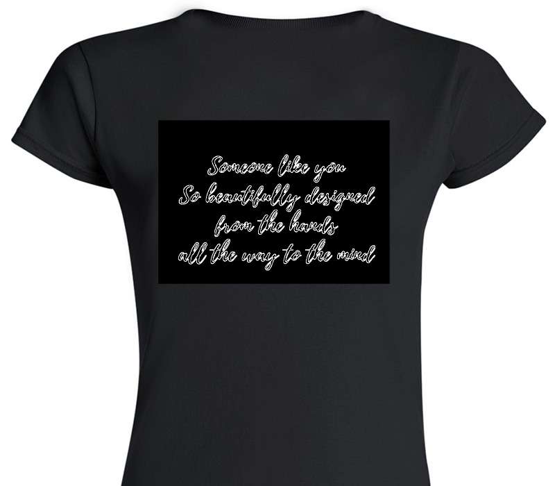 Custom Womens Soft Style 100% Cotton Black T-Shirt