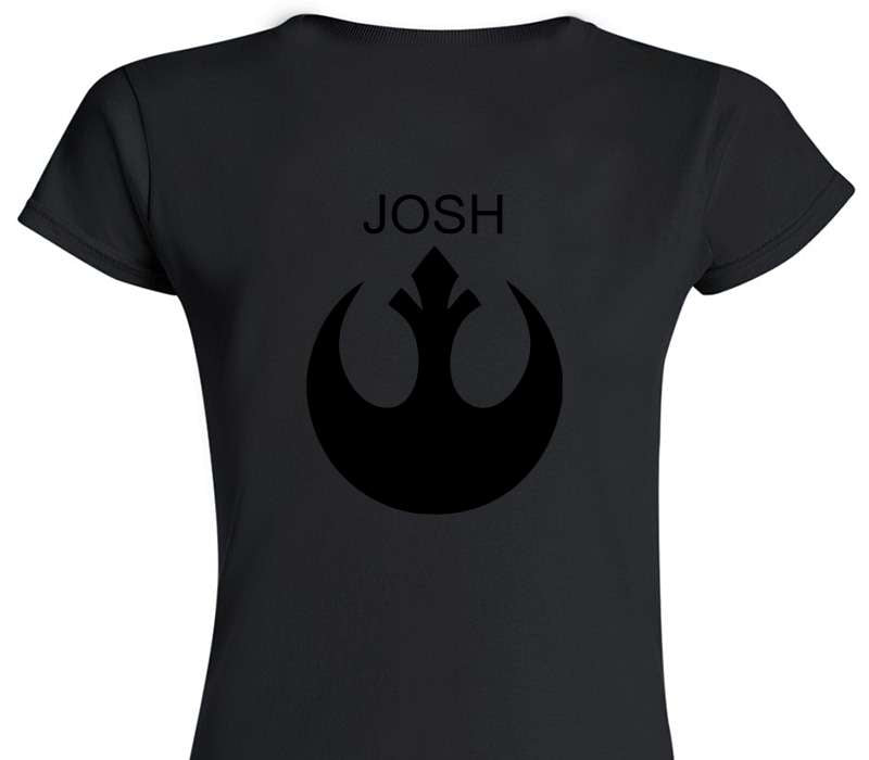 Custom Womens Soft Style 100% Cotton Black T-Shirt
