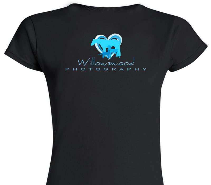 Custom Womens Soft Style 100% Cotton Black T-Shirt