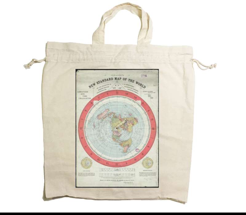Custom Drawstring Tote Bag Cotton Calico