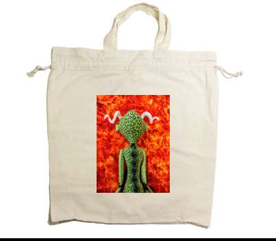 Custom Drawstring Tote Bag Cotton Calico