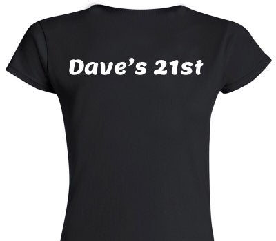 Custom Womens Soft Style 100% Cotton Black T-Shirt