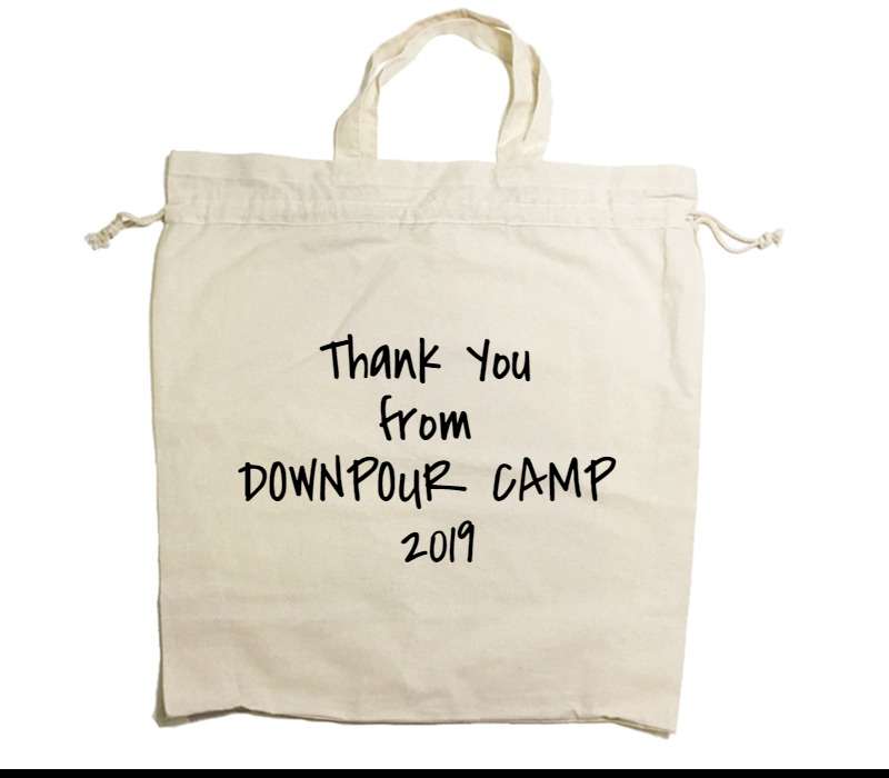 Custom Drawstring Tote Bag Cotton Calico