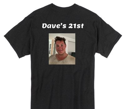 Custom Gildan 100% Cotton Black T-Shirt