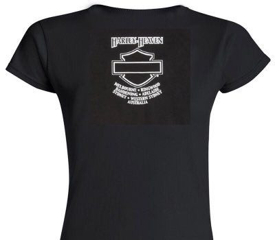 Custom Womens Soft Style 100% Cotton Black T-Shirt