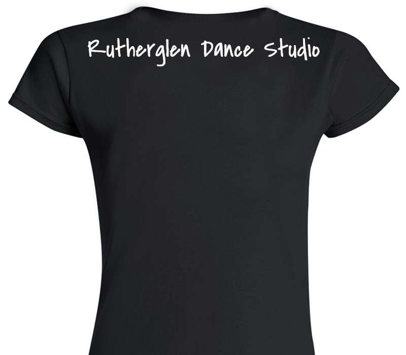 Custom Womens Soft Style 100% Cotton Black T-Shirt