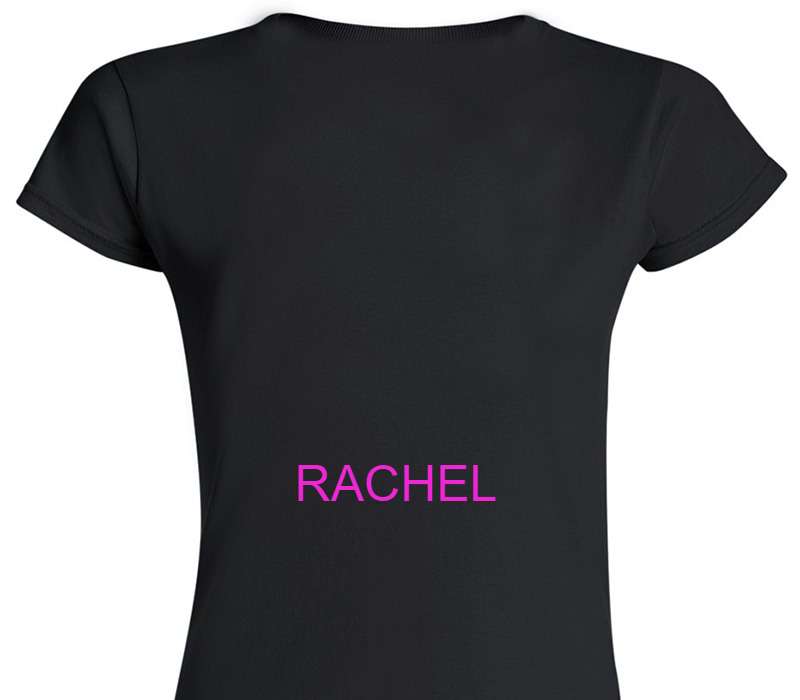 Custom Womens Soft Style 100% Cotton Black T-Shirt