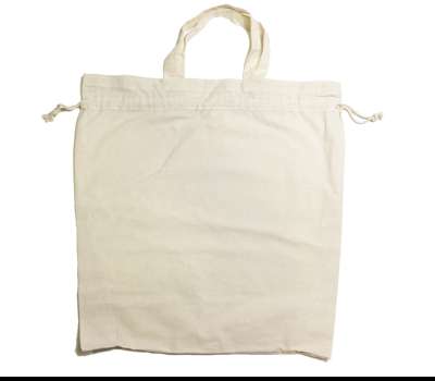 Custom Drawstring Tote Bag Cotton Calico