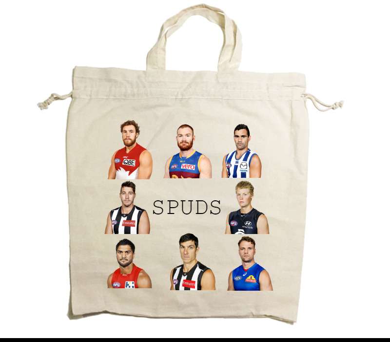 Custom Drawstring Tote Bag Cotton Calico