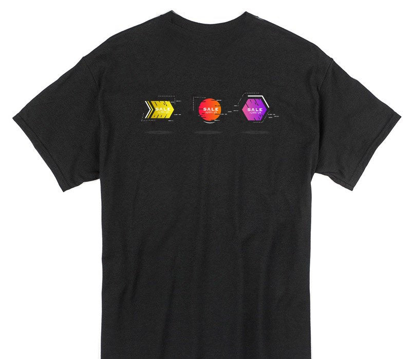 Custom Gildan 100% Cotton Black T-Shirt