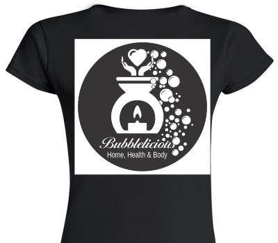 Custom Womens Soft Style 100% Cotton Black T-Shirt