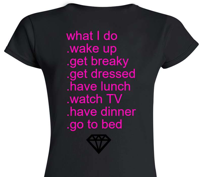 Custom Womens Soft Style 100% Cotton Black T-Shirt