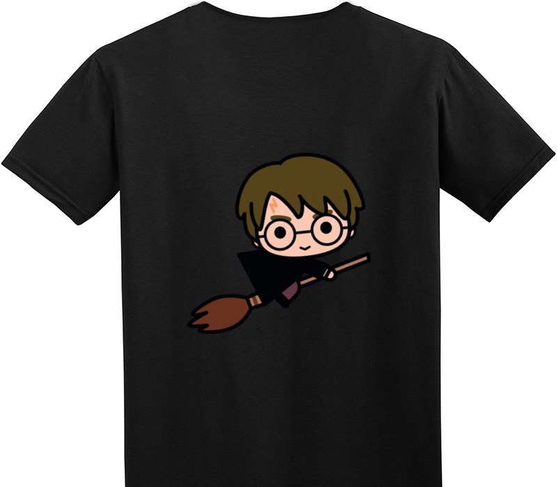 Custom Adult Soft Style 100% Cotton Black T-Shirt