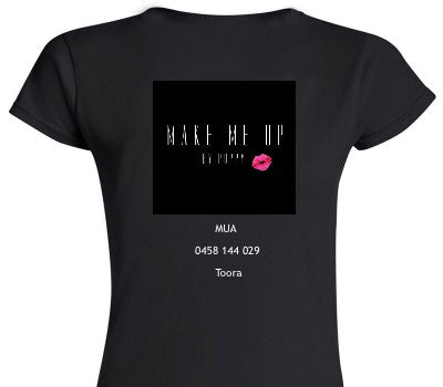 Custom Womens Soft Style 100% Cotton Black T-Shirt