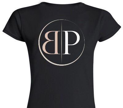Custom Womens Soft Style 100% Cotton Black T-Shirt