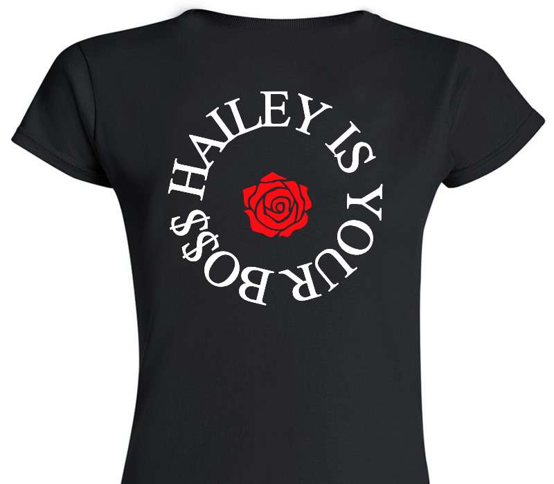 Custom Womens Soft Style 100% Cotton Black T-Shirt