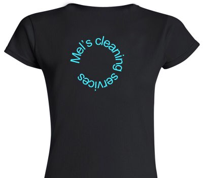 Custom Womens Soft Style 100% Cotton Black T-Shirt