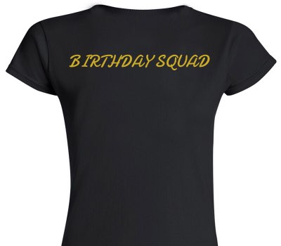 Custom Womens Soft Style 100% Cotton Black T-Shirt