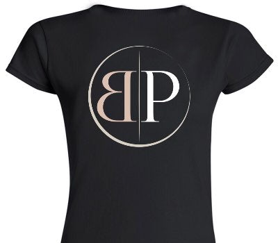 Custom Womens Soft Style 100% Cotton Black T-Shirt