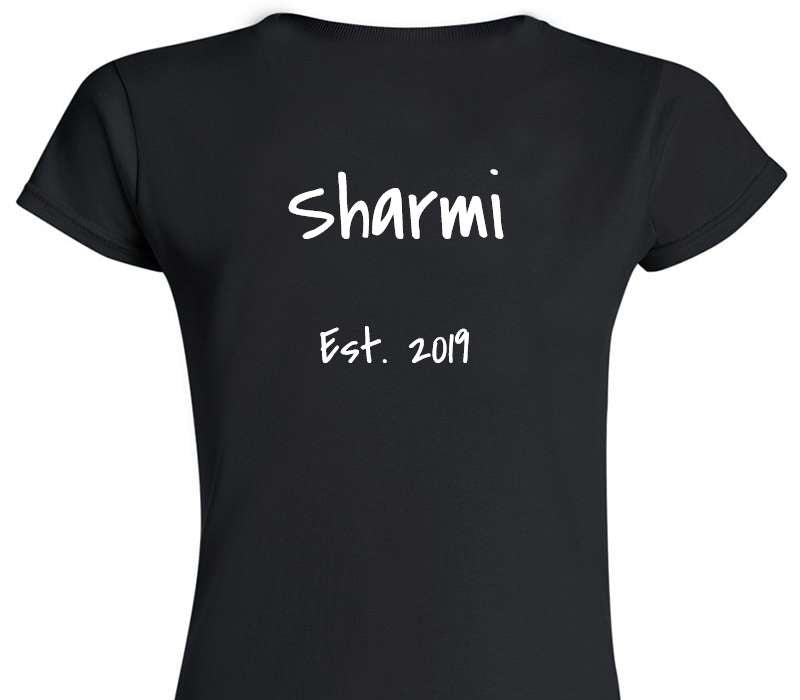 Custom Womens Soft Style 100% Cotton Black T-Shirt