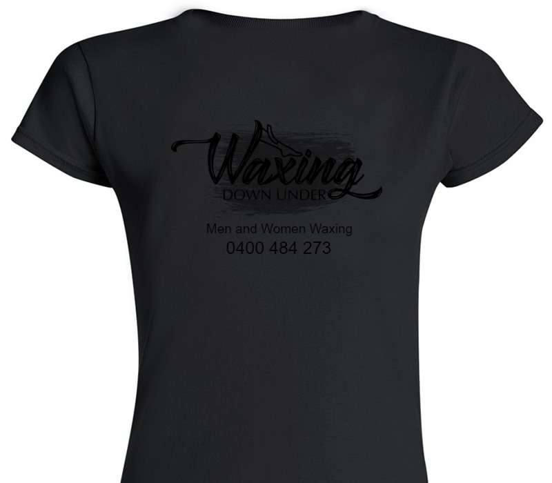 Custom Womens Soft Style 100% Cotton Black T-Shirt