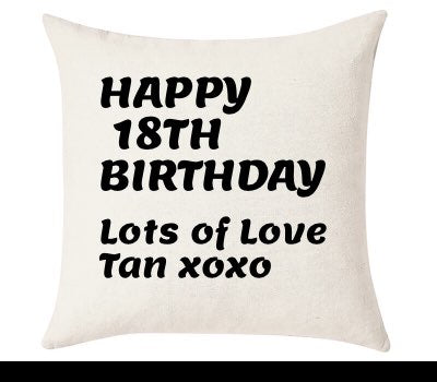 Custom Cushion Cover 50cm x 50 cm Off White