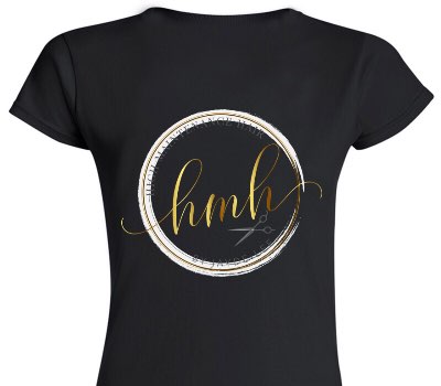 Custom Womens Soft Style 100% Cotton Black T-Shirt