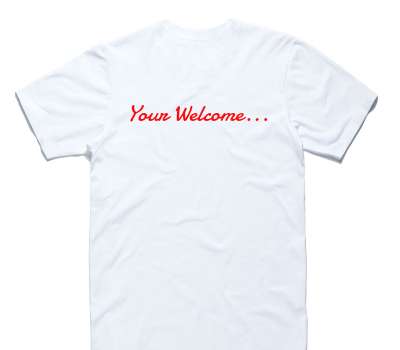 Custom AS Colour 100% Cotton White T-Shirt