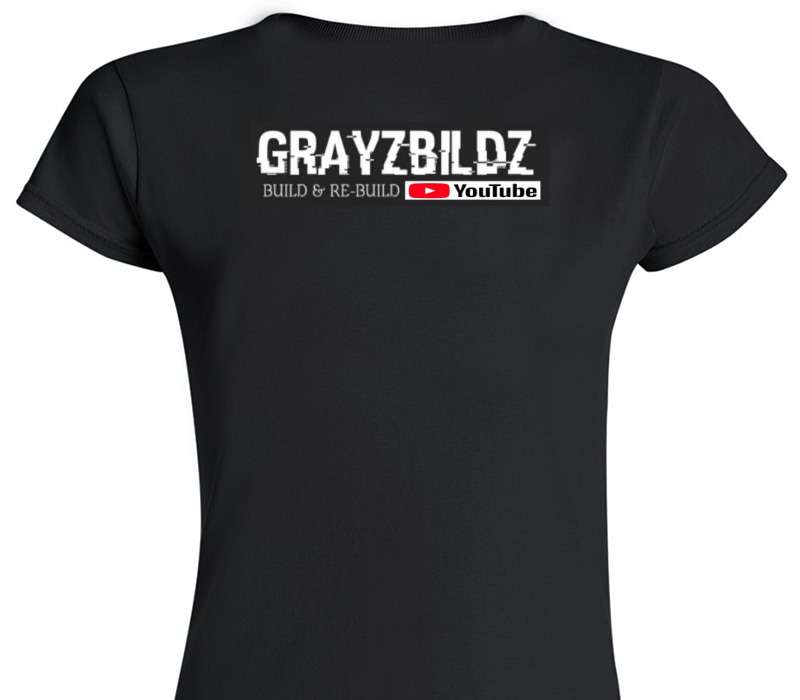 Custom Womens Soft Style 100% Cotton Black T-Shirt