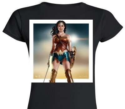 Custom Womens Soft Style 100% Cotton Black T-Shirt