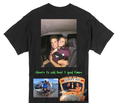 Custom Gildan 100% Cotton Black T-Shirt