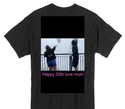 Custom Gildan 100% Cotton Black T-Shirt