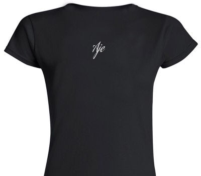Custom Womens Soft Style 100% Cotton Black T-Shirt