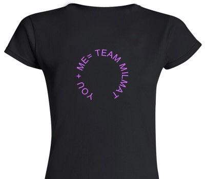 Custom Womens Soft Style 100% Cotton Black T-Shirt