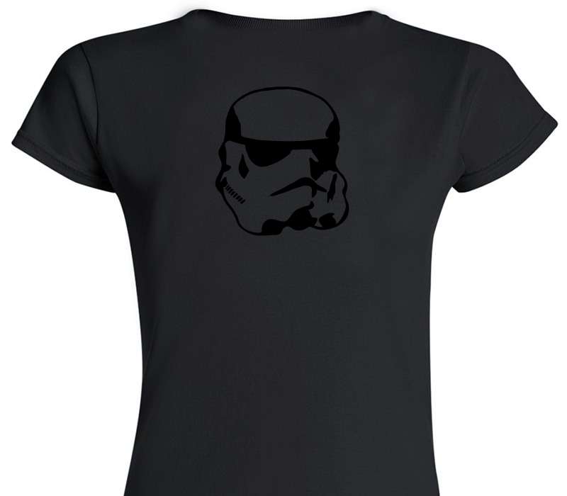 Custom Womens Soft Style 100% Cotton Black T-Shirt