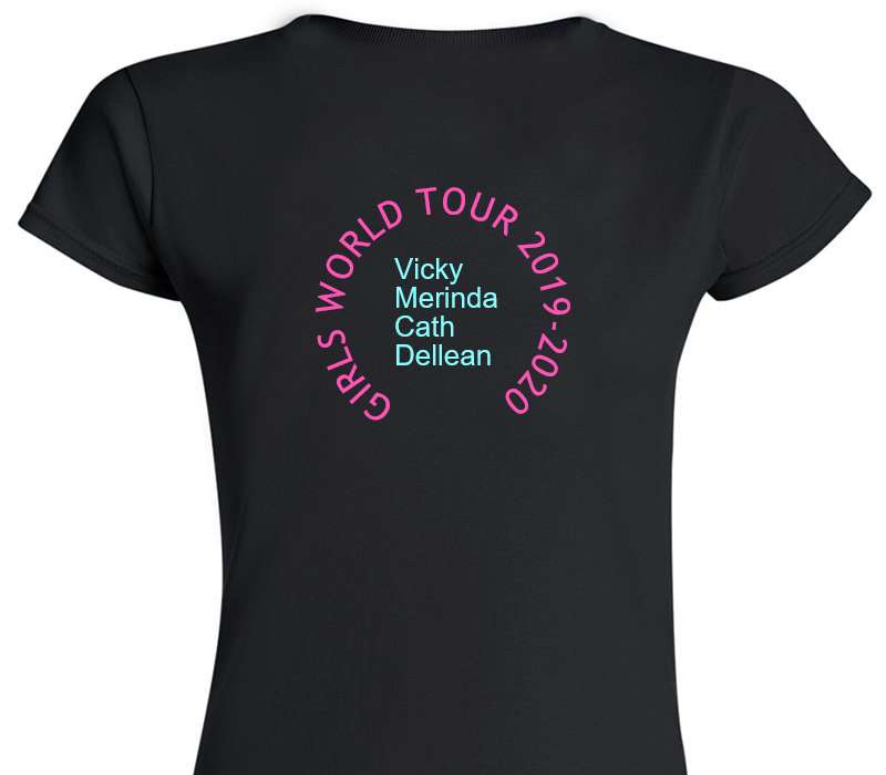 Custom Womens Soft Style 100% Cotton Black T-Shirt