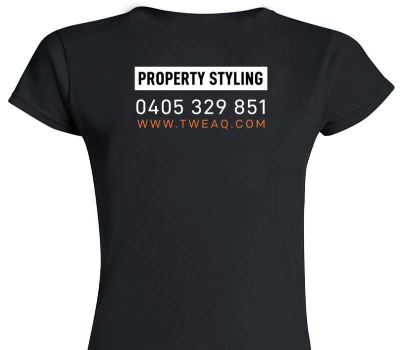 Custom Womens Soft Style 100% Cotton Black T-Shirt