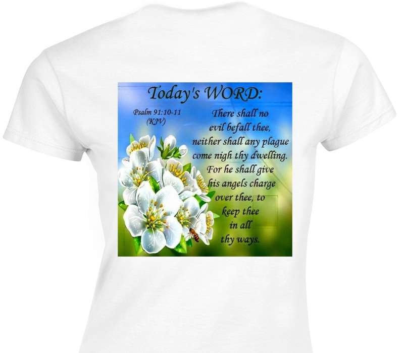 Custom Womens Soft Style 100% Cotton White T-Shirt